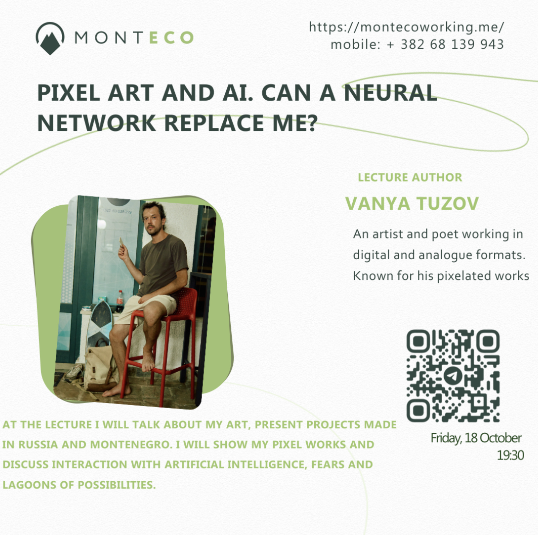 Lecture. Vanya Tuzov: Pixel art and AI
