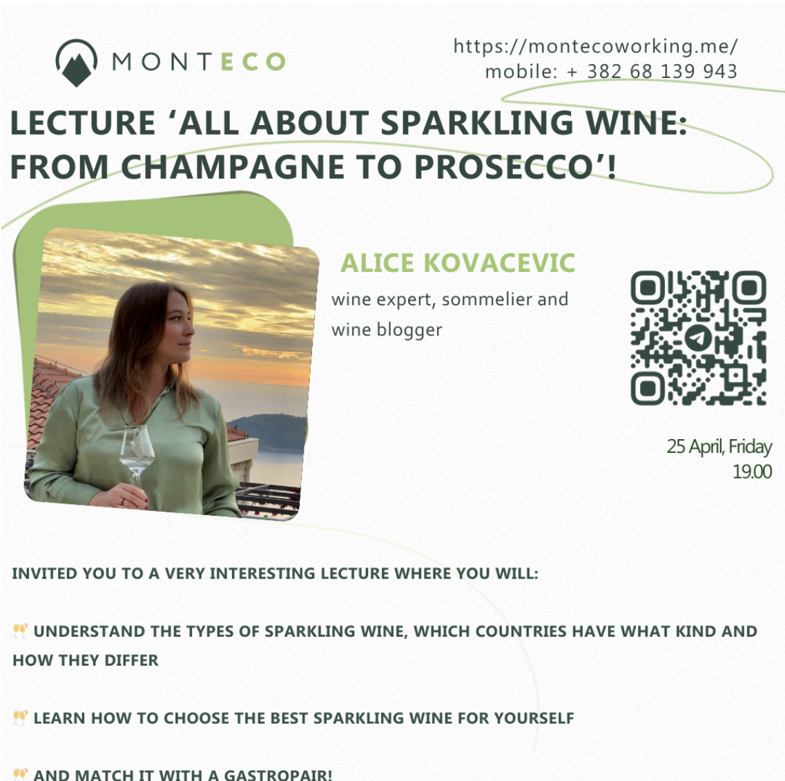 Monteco invites you to the lecture ‘All about sparkling wine: from Champagne to Prosecco’!