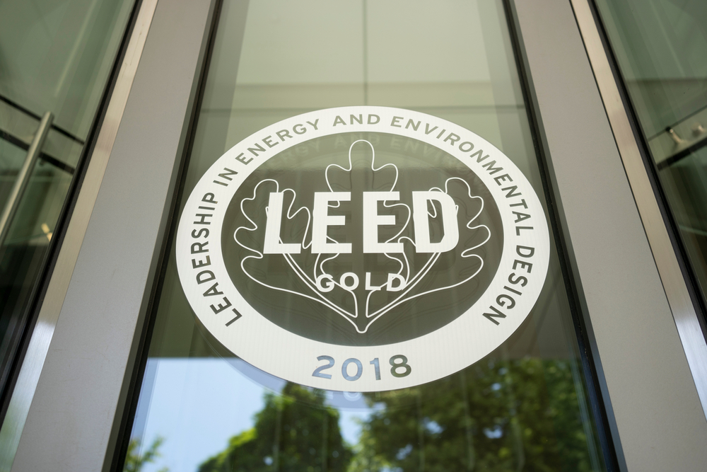 What is LEED certification, and how do you get it? LEED Gold certification emblem on door