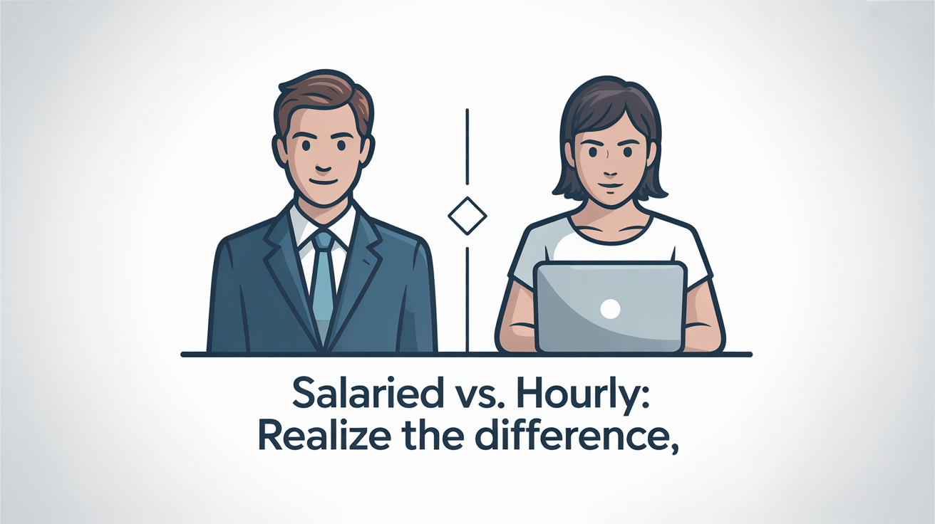 The difference between salaried and hourly employees