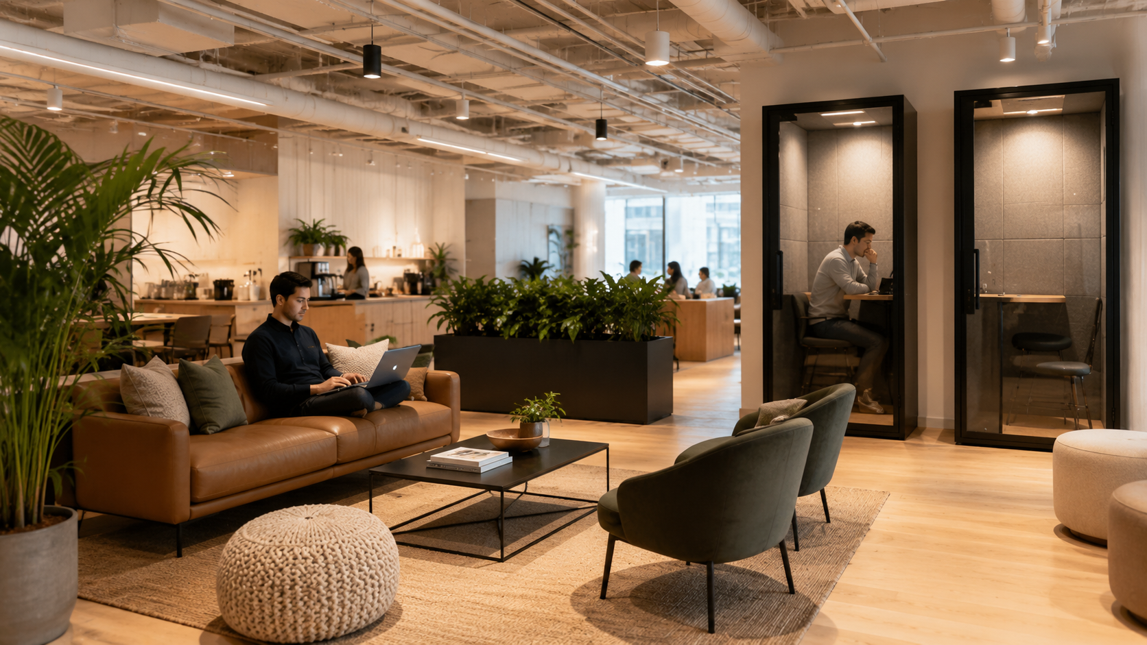 A private office inside a coworking space