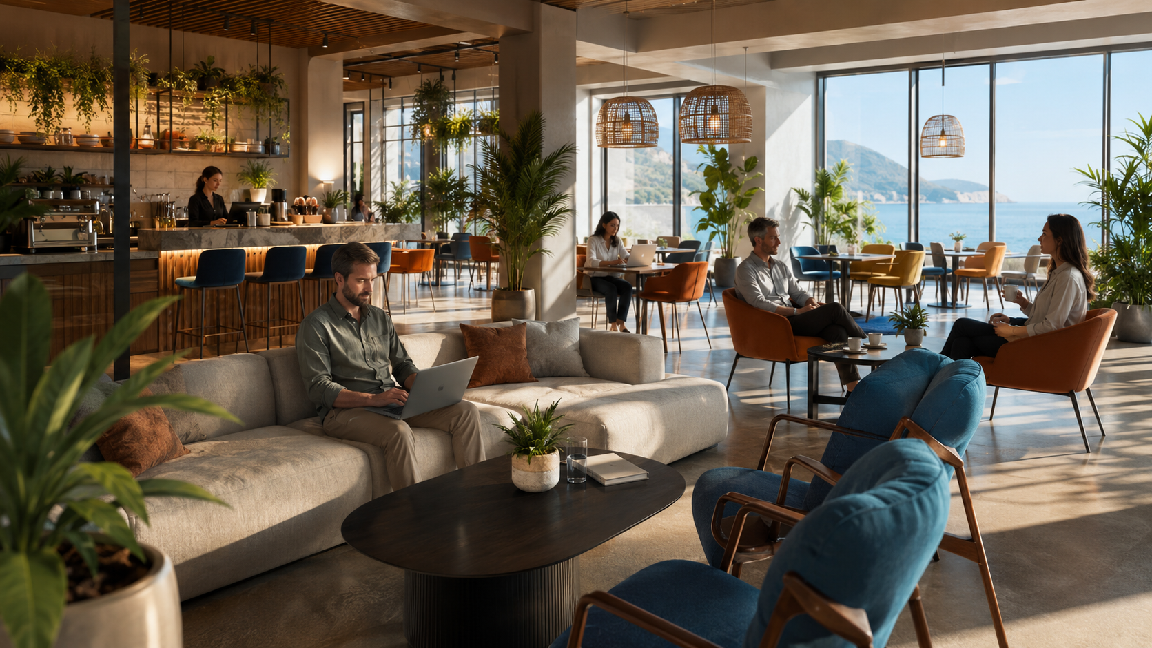 Coworking space in Budva, Montenegro, where a monthly membership costs 280 euros including VAT