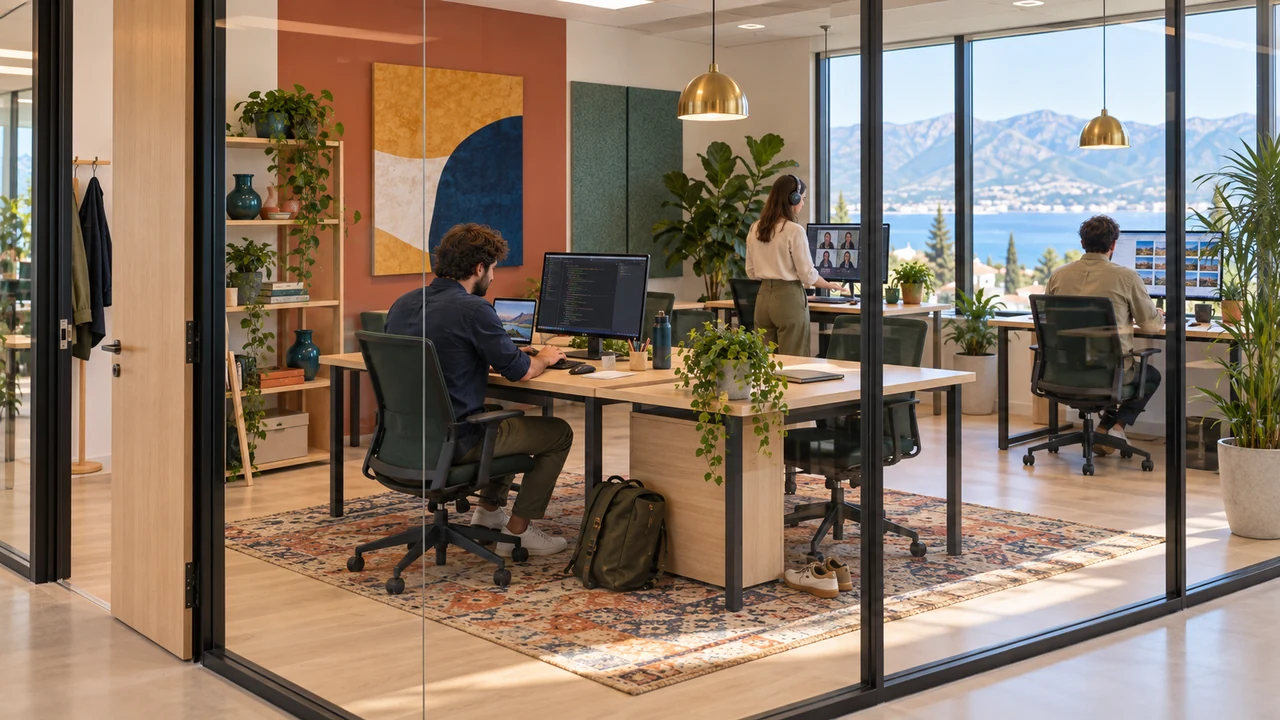 Private office room for a small team inside a Budva coworking space